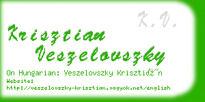 krisztian veszelovszky business card